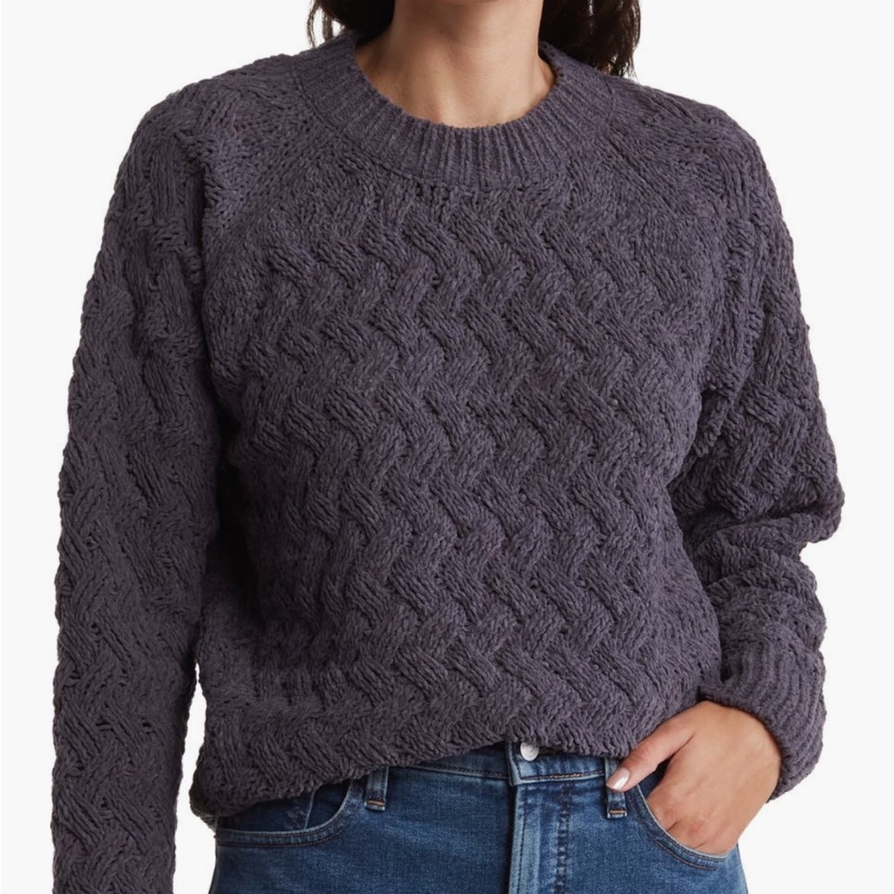 Bobeau Chenille Cable Knit Sweater